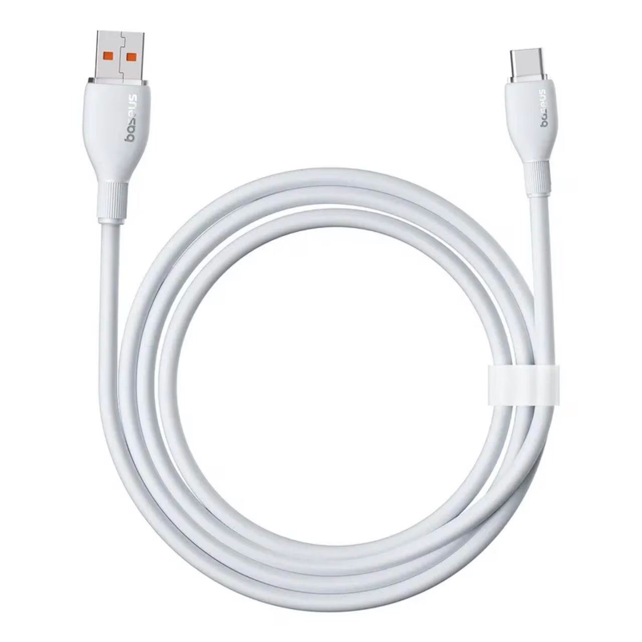 Кабел за данни и зареждане USB-A - USB-C Baseus Pudding, 100W, 1.2m, Бял