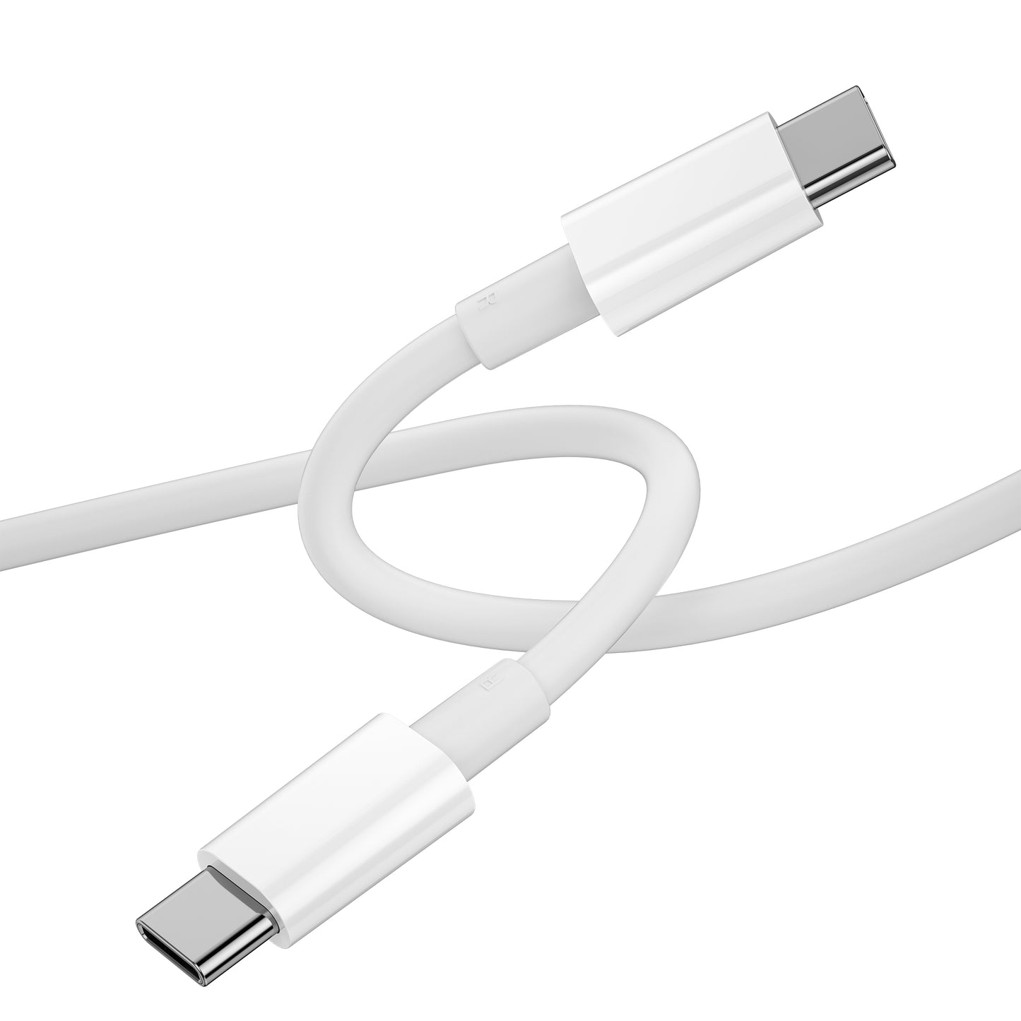 USB-C кабел за данни и зареждане - USB-C WiWu C008, 100W, 1,2 м, бял 