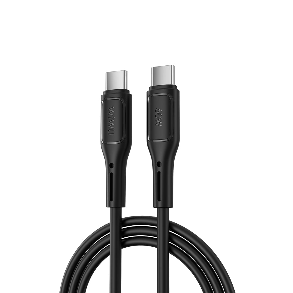 USB-C - USB-C кабел за данни и зареждане WiWu Wi-C043E Starlink, 60W, 1m, черен