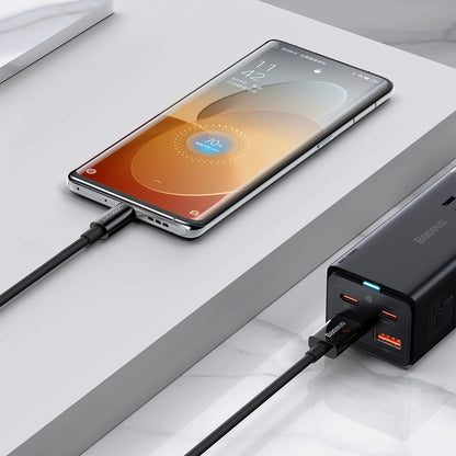 Кабел за данни и зареждане USB-A - USB-C Baseus Superior Series, 65W, 2m, черен CAYS001001
