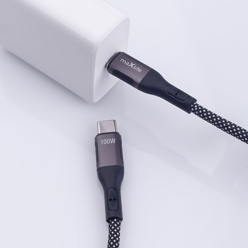 USB-C Data and Charging Cable - USB-C MaXlife MXUC-11 Magnetic, 100W, 1m, Black