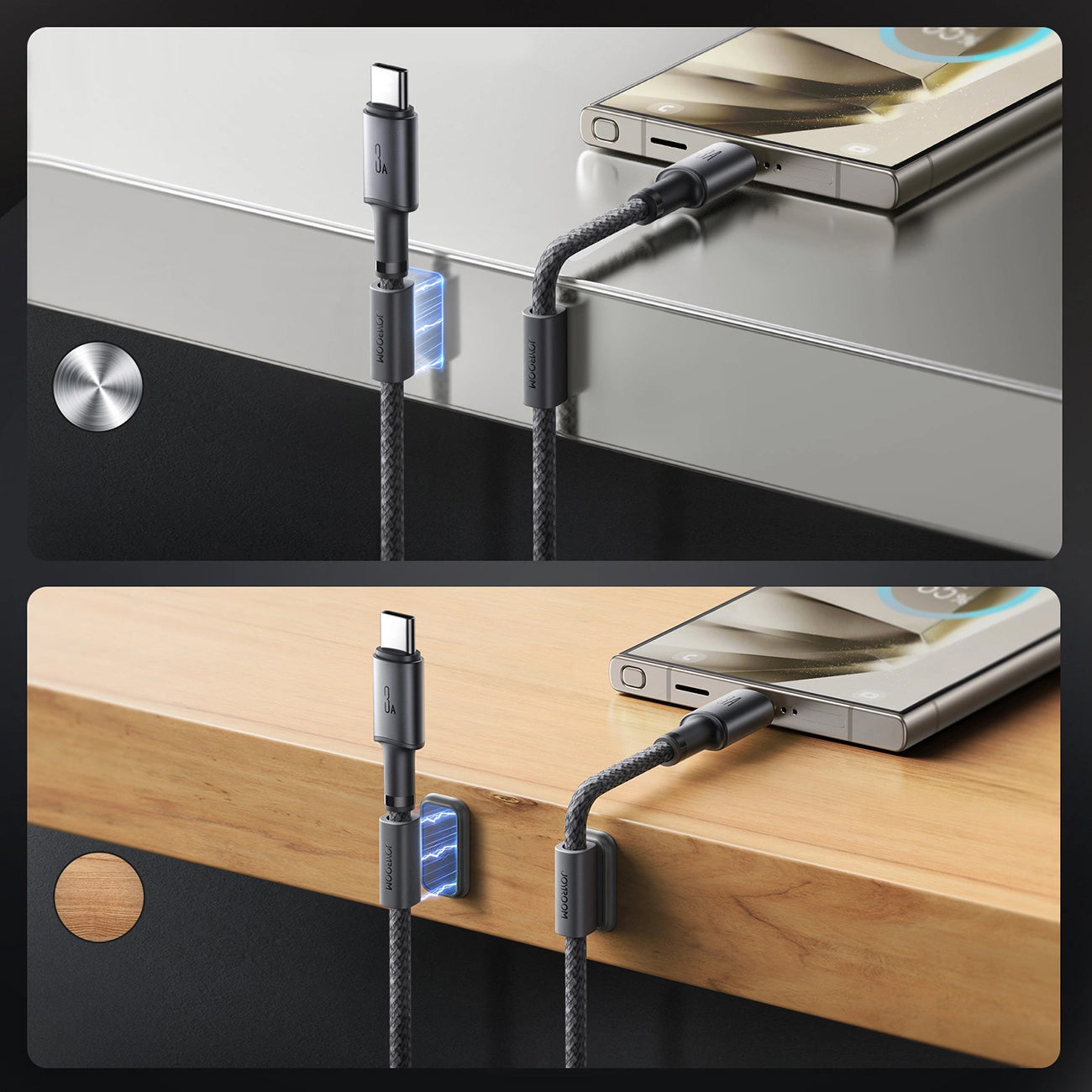 Кабел за данни и зареждане USB-A - USB-C Joyroom S-A50, 60W, 1.2m, Сив