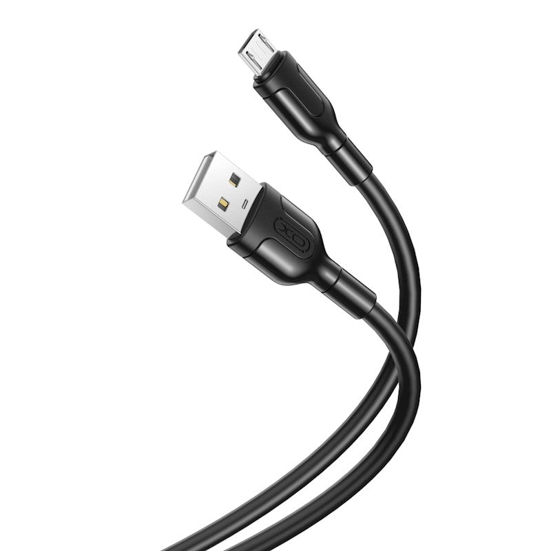 USB-A - microUSB кабел за данни и зареждане XO Design NB212, 18W, 1 м, черен 