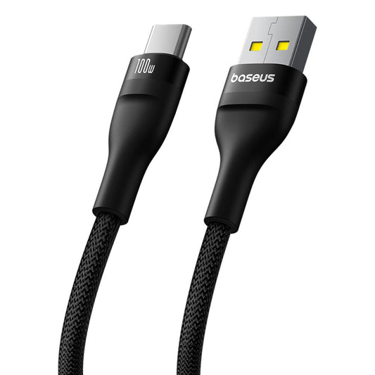 Кабел за данни и зареждане USB-A - USB-C Baseus Flash Series II, 100W, 1m, Черен P10311804111-00