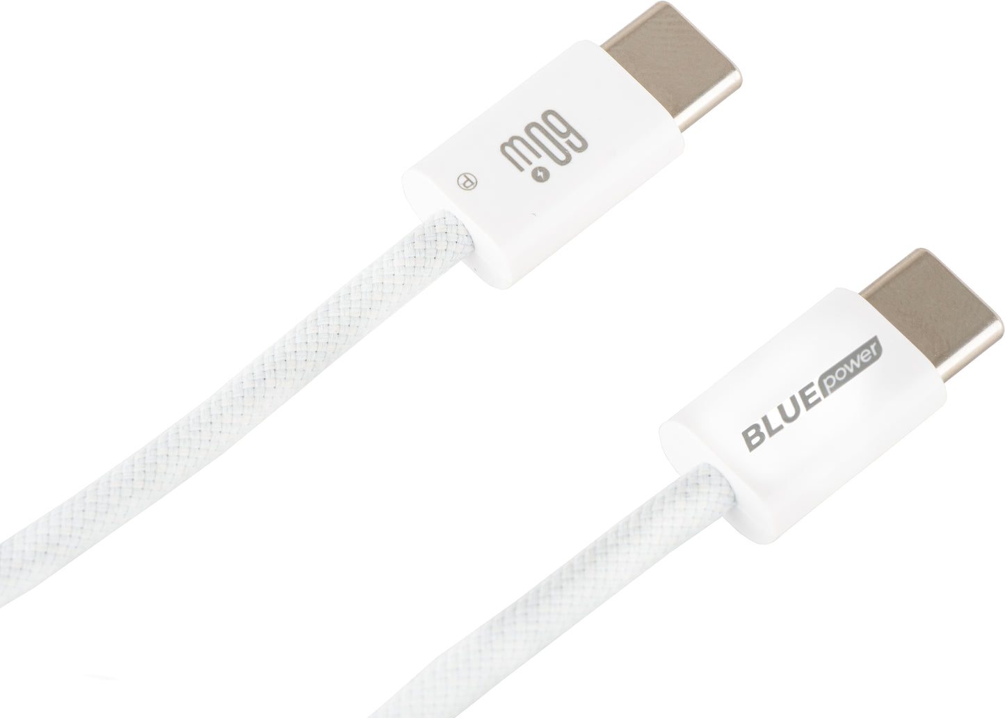 Кабел за данни и зареждане USB-C - USB-C Blue Power NB-Q273, 60W, 1m, Бял