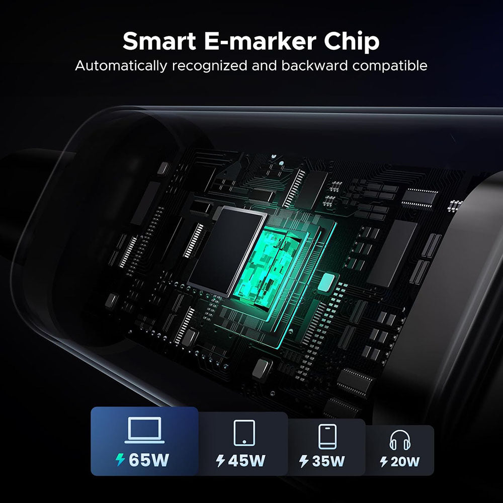 Кабел за данни и зареждане USB-C - USB-C UGREEN L509, 100W, 2m, Сив