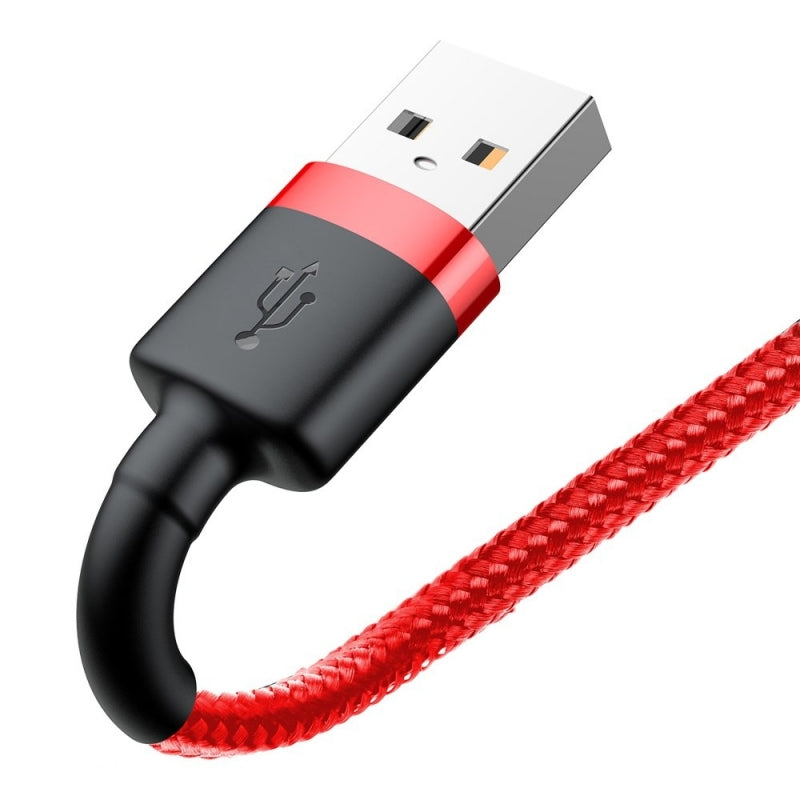 Кабел за данни и зареждане USB-A - Lightning Baseus Cafule, 18W, 2m, Червен CALKLF-C09