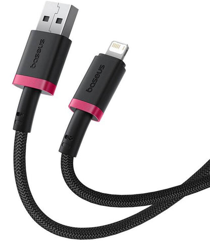 Кабел за данни и зареждане USB-A - Lightning Baseus Dura Series, 18W, 2m, Червен P10377801U01-03