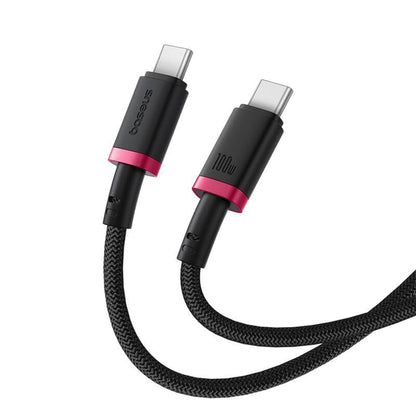 Кабел за данни и зареждане USB-C - USB-C Baseus Dura Series, 100W, 2m, Червен P10377803U01-02