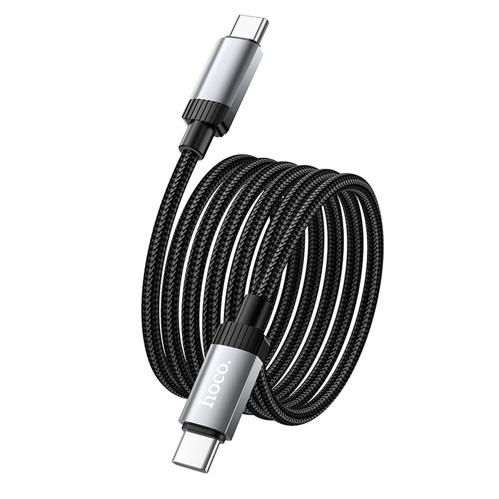 Кабел за данни и зареждане USB-C - USB-C HOCO X117, 60W, 1m, Черен