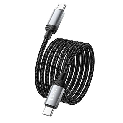 Кабел за данни и зареждане USB-C - USB-C HOCO X117, 60W, 1m, Черен