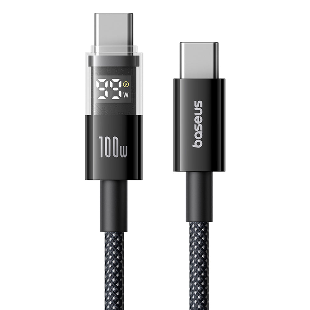 Кабел за данни и зареждане USB-C - USB-C Baseus Display 2, 100W, 1m, Черен P10382702121-00