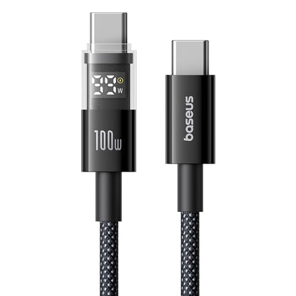 Кабел за данни и зареждане USB-C - USB-C Baseus Display 2, 100W, 1m, Черен P10382702121-00