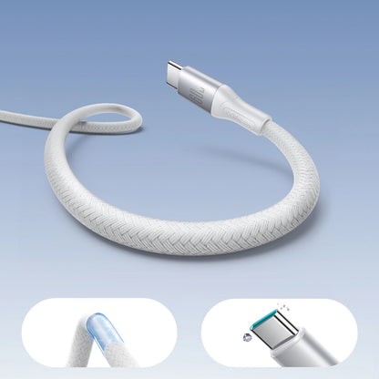 Кабел за данни и зареждане USB-C - USB-C Joyroom S-A28 Flash, 60W, 1m, Бял