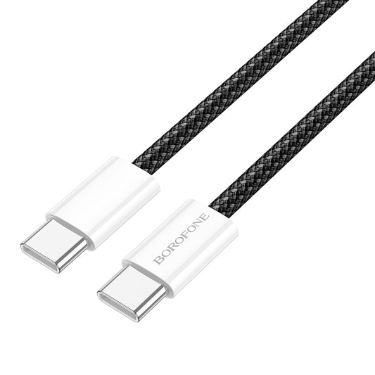Кабел за данни и зареждане USB-C - USB-C Borofone BX103 Original, 60W, 1m, Черен
