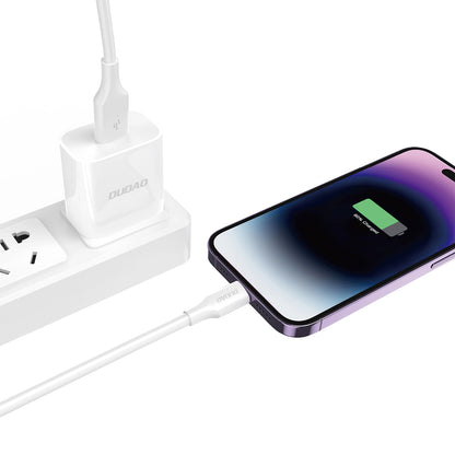 Кабел за данни и зареждане USB-A - Lightning Dudao L2sL, 30W, 1.2m, Бял