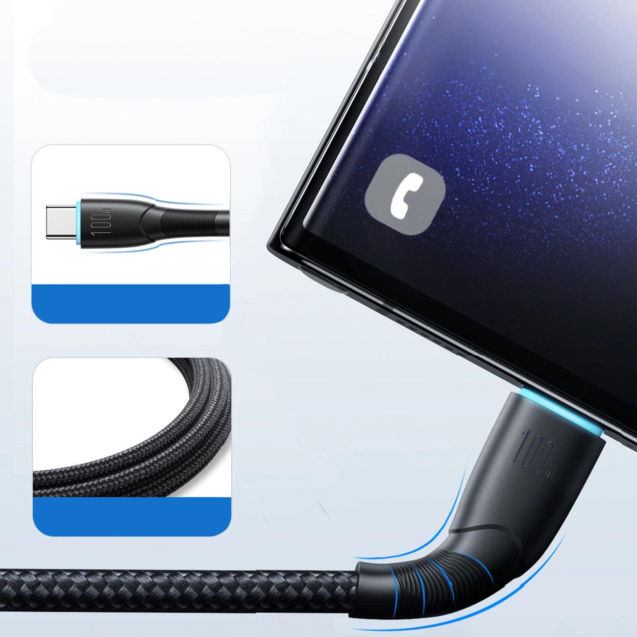 Кабел за данни и зареждане USB-A - USB-C Joyroom S-A32, 100W, 1m, Черен