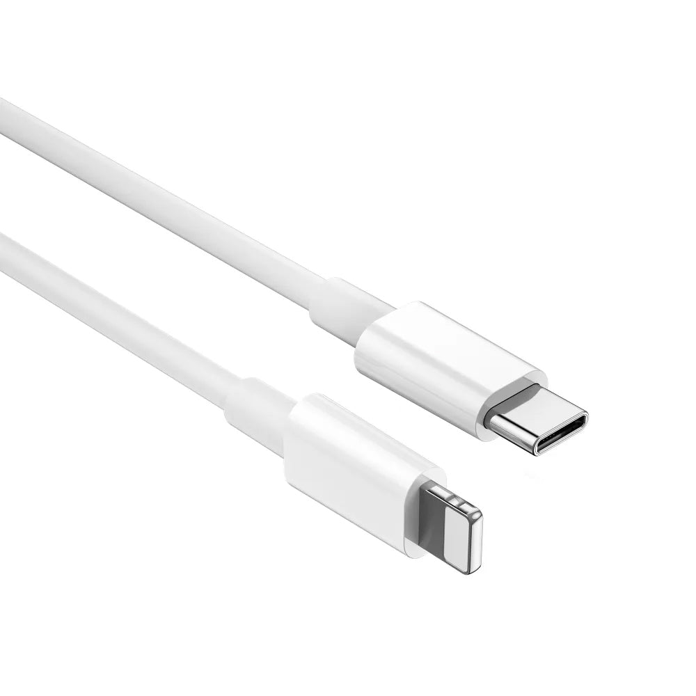 Кабел за данни и зареждане USB-C - Lightning WiWu Wi-C008, 30W, 1.2m, Бял