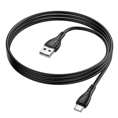 Кабел за данни и зареждане USB-A - USB-C Borofone BX121 Energy, 18W, 1m, Черен