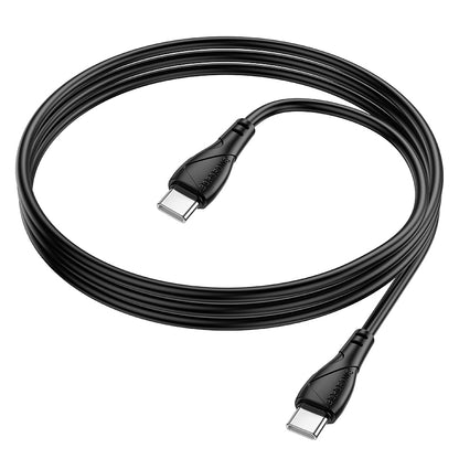 Кабел за данни и зареждане USB-C - USB-C Borofone BX121 Energy, 60W, 1m, Черен