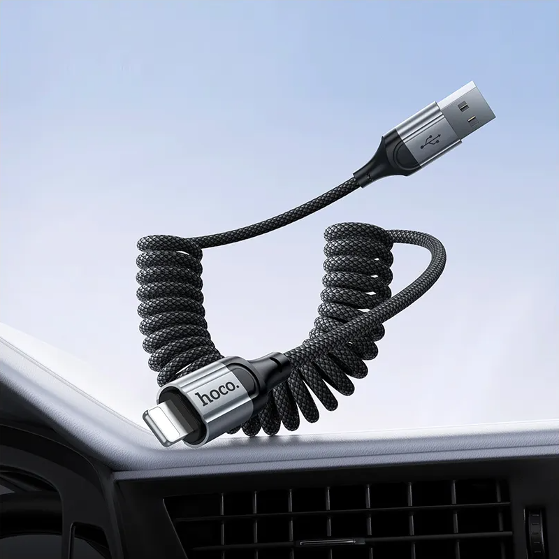 Кабел за данни и зареждане USB-A - Lightning HOCO X121, 27W, 1.5m, Черен
