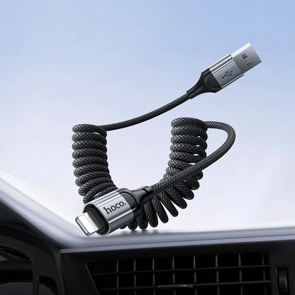 Кабел за данни и зареждане USB-A - Lightning HOCO X121, 27W, 1.5m, Черен