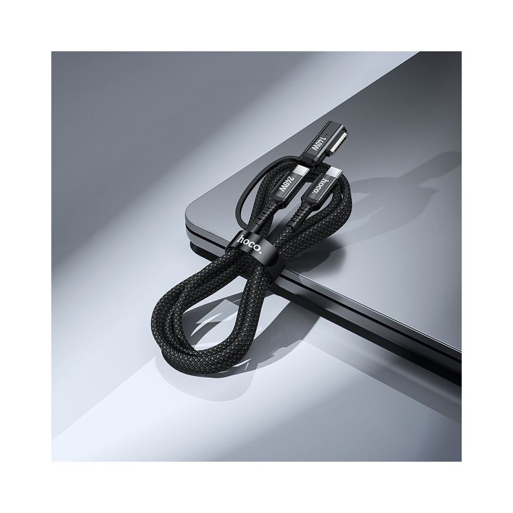 Кабел за зареждане HOCO U142, USB-C - USB-C / MagSafe 3, 240W, 1.8m, Черен