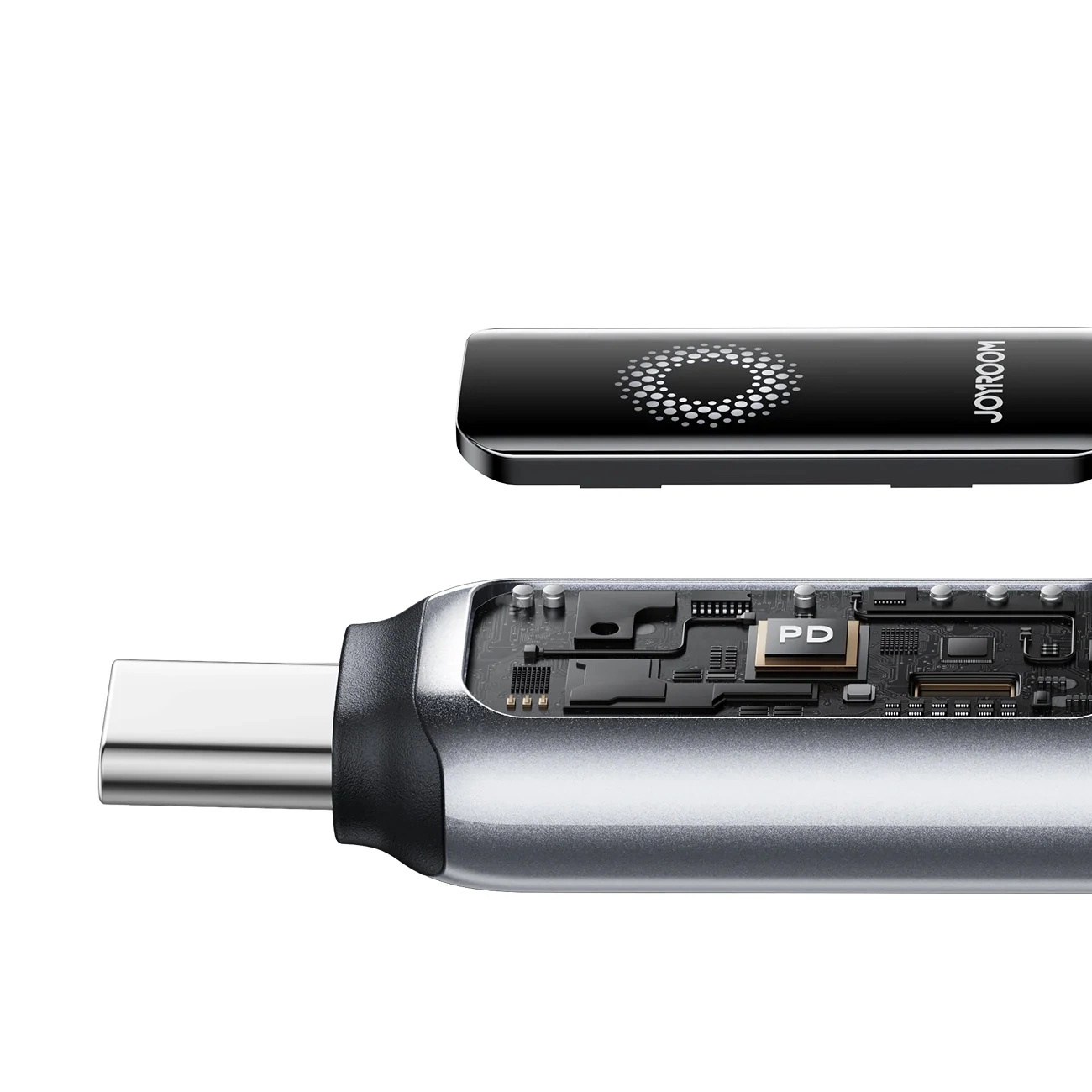 Кабел за данни и зареждане USB-C - Lightning Joyroom S-A55 StarFlight Display, 30W, 1.2m, Черен