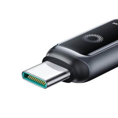 Кабел за данни и зареждане USB-C - USB-C Joyroom S-A55 StarFlight Display, 100W, 1.2m, Черен