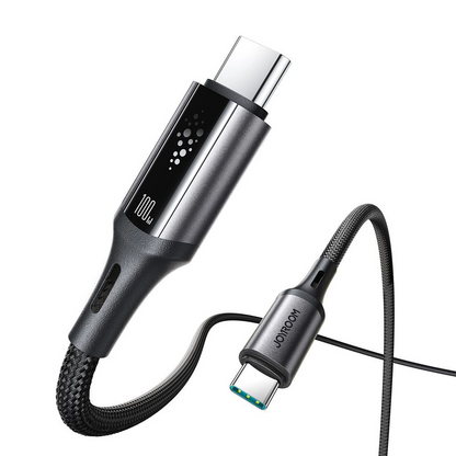 Кабел за данни и зареждане USB-C - USB-C Joyroom S-A60 StarTalk, 100W, 1.2m, Черен