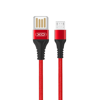 Кабел за данни и зареждане USB-A - microUSB XO Design NB118, 18W, 1m, Червен