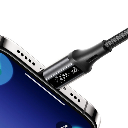 Кабел за данни и зареждане USB-C - Lightning Joyroom S-A60 StarTalk, 30W, 1.2m, Черен