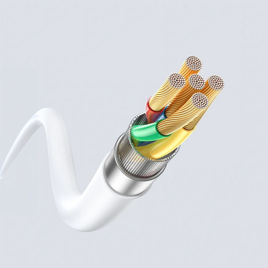 Кабел за данни и зареждане USB-C - USB-C Dudao L25SC, 60W, 2m, Бял