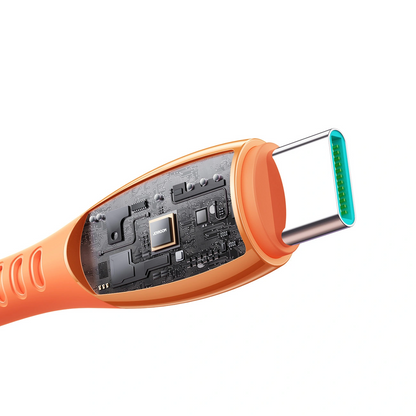 Кабел за данни и зареждане USB-C - USB-C Joyroom S-A59 Vibrant, 60W, 1.2m, Оранжев