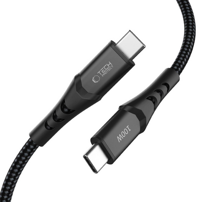 Кабел за данни и зареждане USB-C - USB-C Tech-Protect UB11T Ultraboost, 100W, 2м, Черен