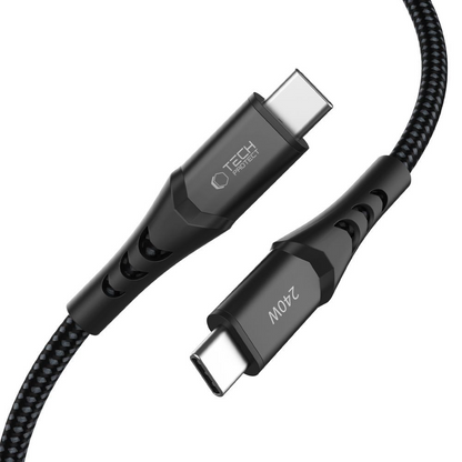 Кабел за данни и зареждане USB-C - USB-C Tech-Protect UB11T Ultraboost, 240W, 2м, Черен