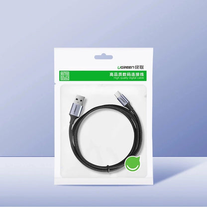Кабел за данни и зареждане USB-A - USB-C UGREEN US288, 18W, 1.5m, Черен