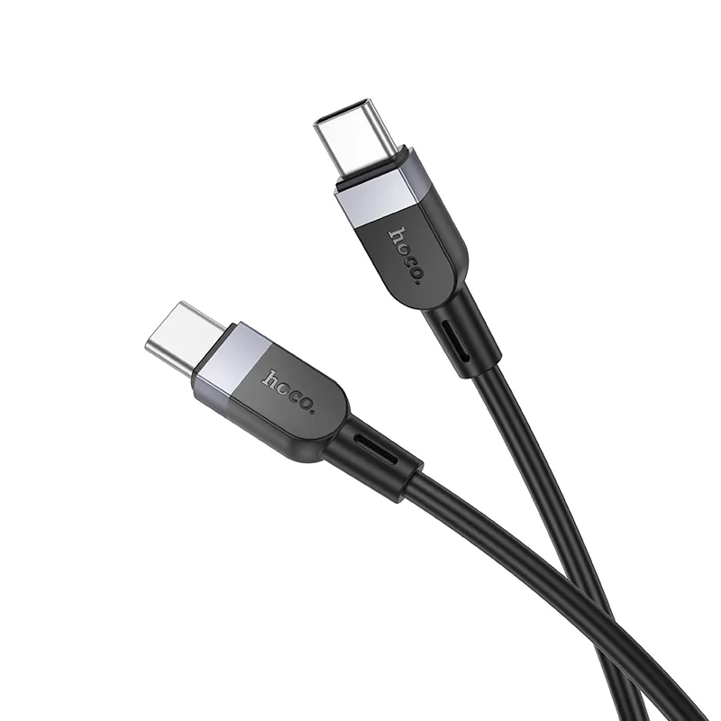 Кабел за данни и зареждане USB-C - USB-C HOCO X109, 60W, 2м, Черен