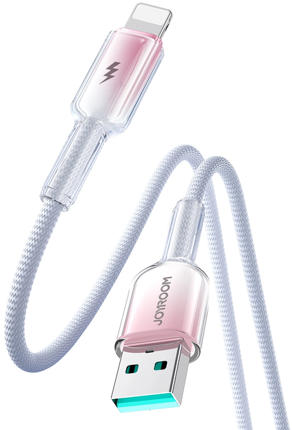 Кабел за данни и зареждане USB-A - Lightning Joyroom S-A42, 18W, 1.2м, бял