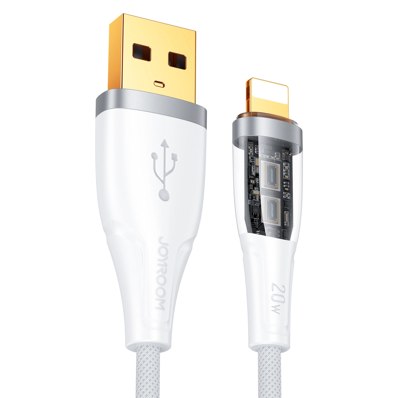 Кабел за данни и зареждане USB-A - Lightning Joyroom S-UL012A3, 18W, 1.2м, бял