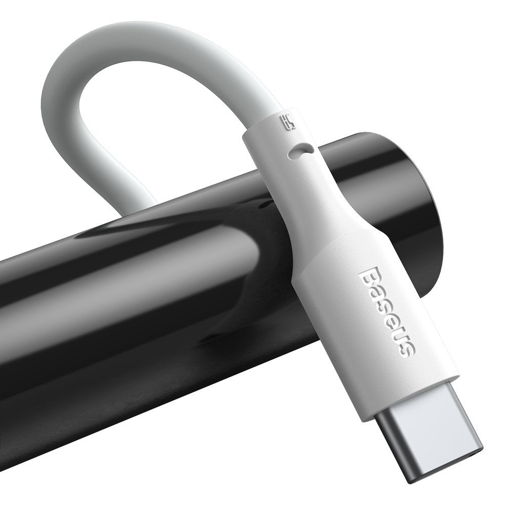 Кабел за пренос на данни и зареждане от USB-A към USB-C Baseus, 40 W, 1,5 м, бял TZCATZJ-02