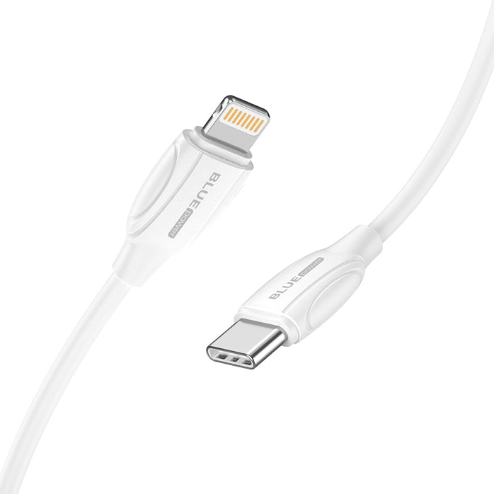 BLUE Power USB-C - Lightning кабел за данни и зареждане BLUE Power B2BX19, 18W, 2 м, бял