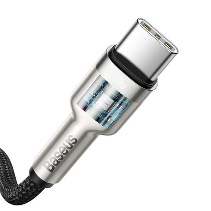 Кабел за данни и зареждане USB-C - USB-C Baseus Cafule, 100W, 2m, Черен CATJK-D01