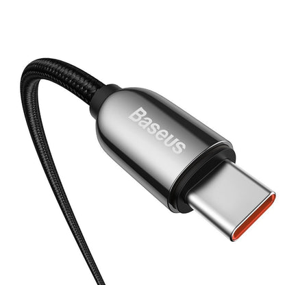 USB-C кабел за данни и зареждане - USB-C Baseus Display, 100W, 1m, черен CATSK-B01