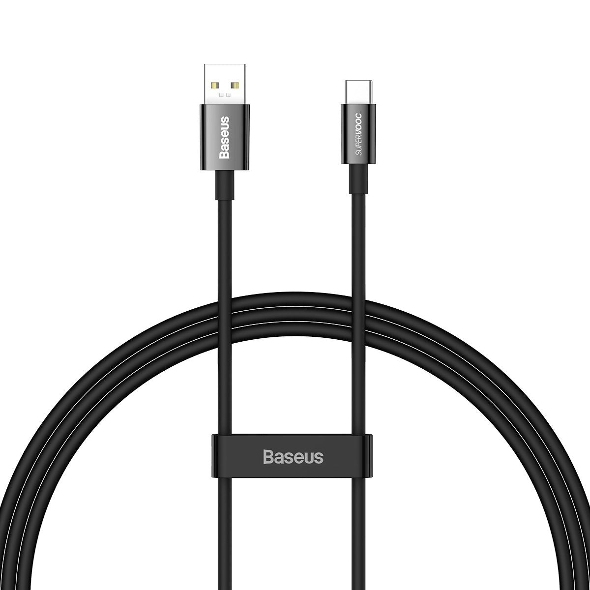 Кабел за пренос на данни и зареждане Baseus Superior Series USB-A към USB-C, 65W, 1 м, черен 