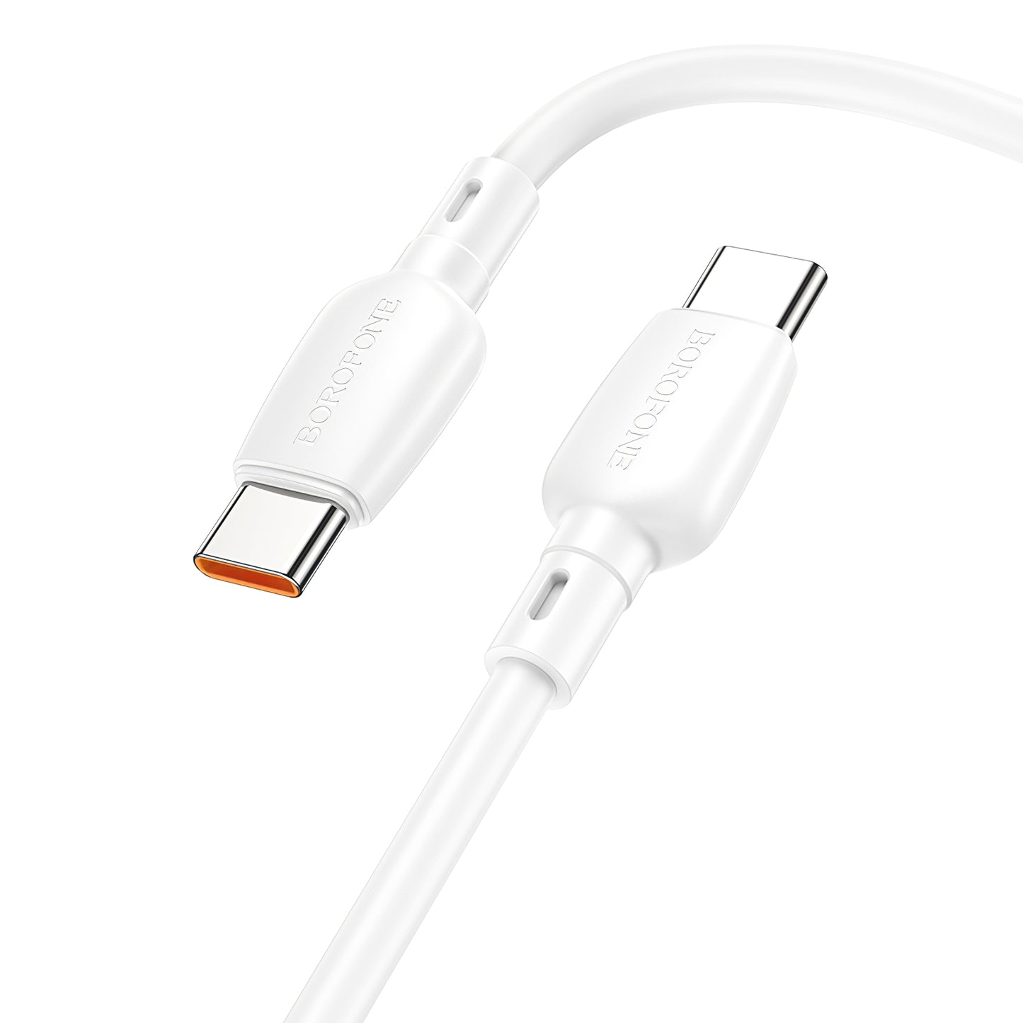 USB-C кабел за данни и зареждане - USB-C Borofone BX93, 100W, 1m, бял 