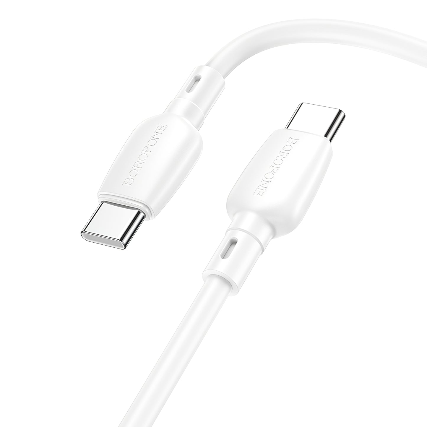 USB-C кабел за данни и зареждане - USB-C Borofone BX93, 60W, 1m, бял 