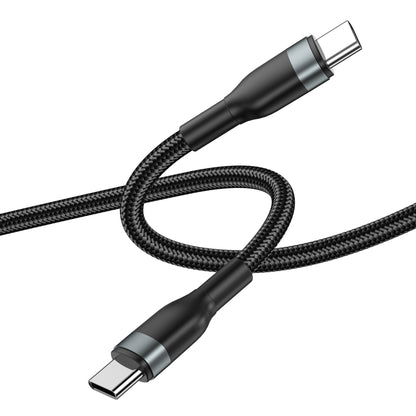 USB-C кабел за данни и зареждане - USB-C WiWu Wi-C017, 100W, 1,2 м, черен 