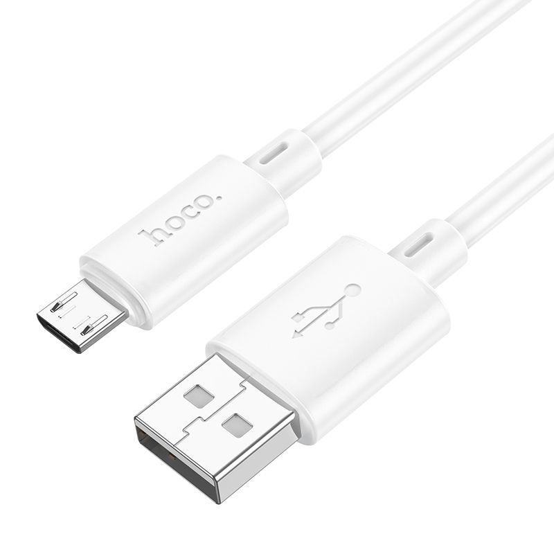 HOCO X88 USB-A - microUSB кабел за данни и зареждане, 18W, 1 м, бял 