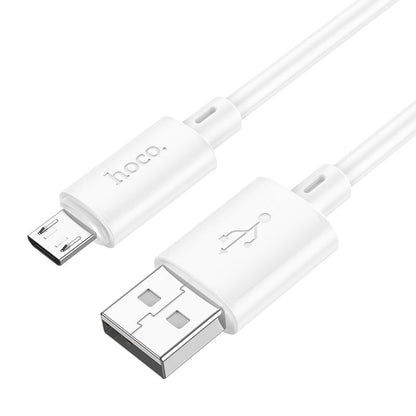 HOCO X88 USB-A - microUSB кабел за данни и зареждане, 18W, 1 м, бял 